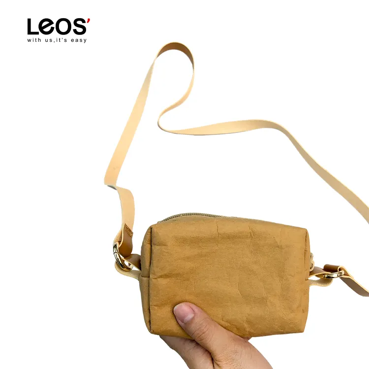 Lightweight Kraft Paper Messenger Bag for Ladies and Girls