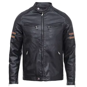 Top Quality 2024 New Design Lambskin Outer Leather Fashion Jacket for Men suitable men outdoor leather jacket
