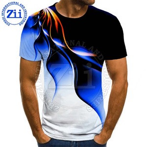 T-shirts pour hommes au design tendance, impression personnalisée, polyester/coton, respirant, séchage rapide, vêtements d'été pour adultes, grandes tailles - Product Image 3