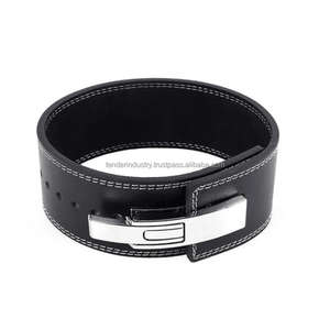 Logo personnalisable ceinture de levier en cuir de vachette de sport pour homme matériau en acier de sécurité pour l'haltérophilie et l'entraînement - Product Image 1