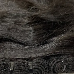 VENTE DE VACANCES sur EXTENSIONS DE CHEVEUX HUMAINS INDIENS NATURELS VIERGES Remy et FERMETURES LACETS 5X5 Silky Straight Wave PRODUITS DE VENTE CHAUD! - Product Image 1