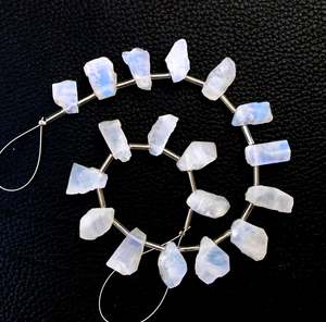 ลูกปัดพลอยสีรุ้งธรรมชาติ1เส้นไม่ผ่านการบำบัดลูกปัดพลอยสีฟ้าแท้ - Product Image 5