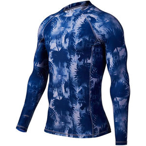 Chemise de compression unisexe 3D Rash Guard vêtements de fitness à séchage rapide avec impression sublimée en polyester spandex MMA Sport - Product Image 6