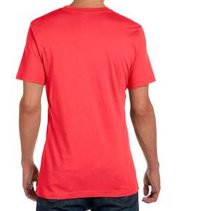 Bella Canvas Unisexe Respirant Coton Tee Hommes Rouge À Manches Courtes Sport Cou T-Shirt Uni Blanc Top - Product Image 6