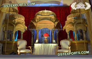 Los mejores accesorios de decoración de boda hindú, nuevos accesorios de decoración de entrada de boda, entrada de pavo real de boda glamorosa - Product Image 4