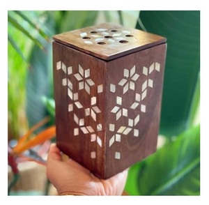 Nouveau brûleur d'encens en bois MDF avec incrustation de nacre religieuse 2022, parfum de rose, couleur personnalisable, design du Moyen-Orient pour les Arabes - Product Image 6