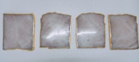 Plateaux de pierres précieuses quartz rose naturelle, pour décoration de maison et de stylistes d'intérieur disponibles en un grand assortiment de tailles sur mesure