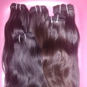 100% sin procesar 12A Grado de alta calidad Remy trama de cabello crudo indio templo ondulado extensión de cabello humano crudo de la India - Product Image 1