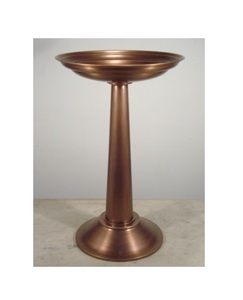 อ่างอาบน้ํานกเหล็กทองแดงพร้อมลายดอกไม้สําหรับตกแต่งกลางแจ้ง - Product Image 4