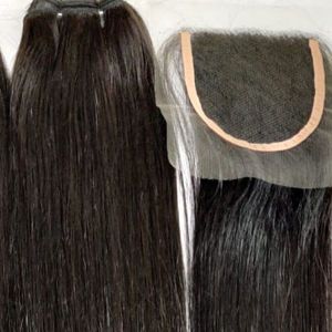 ผมอินเดียแท้แบบตรง ไม่ผ่านการแปรรูป เกรด Remy Virgin แบบ Double Drawn เย็บด้วยเครื่องจักรอย่างดี ไม่หลุดร่วง นุ่ม เงางาม คุณภาพสูง พร้อมเชือกผูกผม - Product Image 2