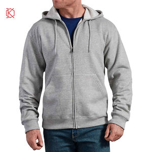 Latest Casual Men's Hoodie with Puff Printing New Fashion Winter Zipper Hoodie Plain Dyed - Product Image 3