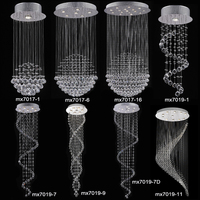 Plafonnier LED suspendu en cristal au design contemporain, design moderne, luminaire décoratif d'intérieur, idéal pour un salon