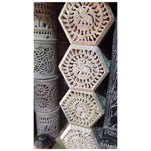 Belle Forme Octogonale Stéatite Sculpté À La Main Vintage Pour Mariage But - Product Image 1