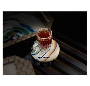 Plateau de service artisanal en bois nacre blanche, 6 pièces, plats et assiettes pour la décoration de l'aïd, plateau de cuisine à offrir, plateaux du RAMADAN - Product Image 1