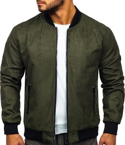 Veste en cuir formelle élégante pour hommes, nouveau col montant avec tissu en toile enduite pour l'hiver - Product Image 5