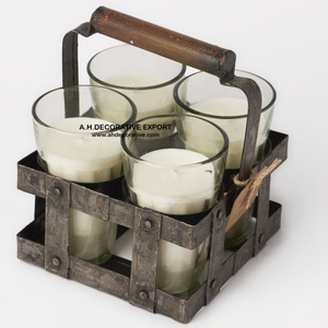 Pot à cire décoratif en acier inoxydable, décoration de la maison, plateau en métal de haute qualité porte-bougie à thé - Product Image 3