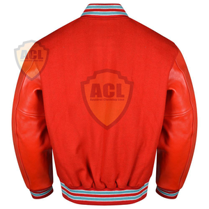 Chaquetas universitarias Letterman de alta calidad, cuerpo de lana, Mangas de cuero genuino, ropa de invierno, chaqueta elegante para hombre - Product Image 2