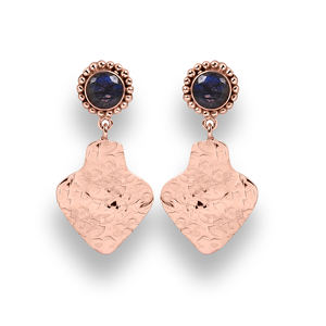 Boucles d'oreilles rares en argent sterling 925 pierres précieuses multi-formes plaqué or rose papillon cadeau de mariage à la mode pour les femmes - Product Image 1