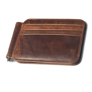 2021 luxe de haute qualité célèbre marque pince à billets en gros pleine fleur en cuir véritable Logo personnalisé célèbre marque de luxe pas cher - Product Image 5