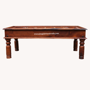 Mesa de Centro de Madera Maciza de Mango Reciclada, Tallada a Mano, Estilo Antiguo, para Hogar, Oficina, Restaurante, Hotel, con Diseño Único - Product Image 5