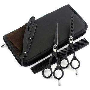 Ensemble de ciseaux de barbier professionnels, pour coupe de cheveux, pièces, avec finition polie - Product Image 4