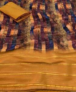 Vêtements indiens et pakistanais Saris en soie Banarasi pour mariage et fête à bas prix Style ethnique - Product Image 1