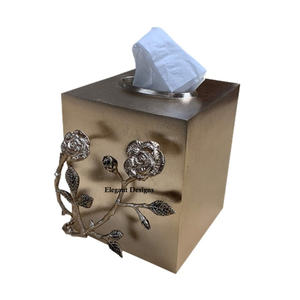 Porta Servilletas y Cubierta para Caja de Pañuelos de Metal de Lujo, Hecho a Mano, Ecológico, con Forma Cuadrada para Uso Doméstico, en Caja - Product Image 4