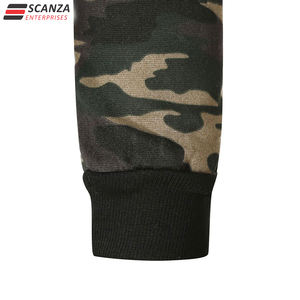 Sweat à capuche à manches longues en coton épais camouflage noir surdimensionné pull thermique sublimation sweats à capuche pour hommes vente en gros - Product Image 5