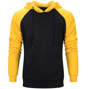 Sweat à capuche pour homme avec empiècement Color Block Sweat à capuche pour homme avec tissu léger en mélange de polyester - Product Image 2