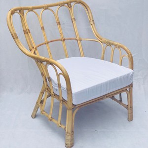 Chaise vintage en rotin naturel pour l'intérieur, meubles de salon - Product Image 1