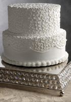 New Look Edelstahl Fancy Round Cake Stand Server für Hochzeits-und Party bedarf