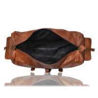 Réel Fait À La Main En Cuir Voyage Bagages Sac 24 Pouces Sacs de Voyage Unisexe