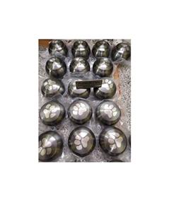 BRASS RAKU PET PAW PRINTED PET CREMATION URN <b>FUNERAL</b> <b>SUPPLIES</b> - Product Image 1