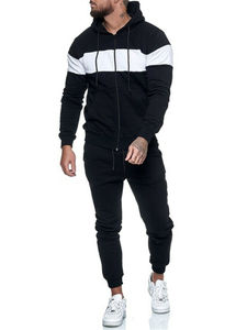 Survêtements d'entraînement et de jogging pour hommes en molleton 100% coton, coupe ajustée, écologiques, vêtements de sport de compression, vêtements de sport personnalisés - Product Image 3