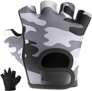 Camouflage Printed <b>Weight</b> Lifting <b>Gloves</b> for Women High Quality Light Padded Palm and Breathable Mesh Back Printed <b>Glove</b> Design - Product Image 1