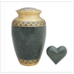 Urna de mármol gris clásica de calidad estándar, suministros funerarios de cremación de la India - Product Image 1