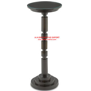 Grande Table d'appoint moderne en aluminium finition argent dernière conception Table basse avec plateau plat rond - Product Image 5