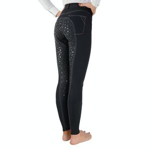 Culotte d'équitation OEM populaire Pantalon en denim Vêtements équestres personnalisés Culottes d'équitation durables antidérapantes Vente en gros - Product Image 6