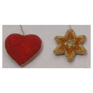 Décorations de Noël suspendues en forme de cœur d'étoile - Product Image 1