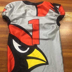 Uniformes de football américain personnalisés, maillots de football en sublimation, tissu sergé, anti-UV, séchage rapide, taille plus, unisexe, adulte, prix bas - Product Image 1