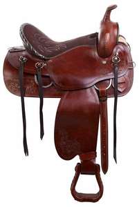 Ensemble de selle anglaise en cuir véritable de qualité supérieure pour Barrel Racing Western Horse Tack Plusieurs tailles 14 '-18' Différentes couleurs disponibles - Product Image 2