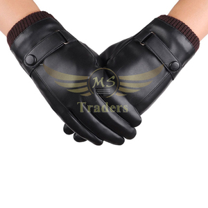 Gants de moto unisexes antidérapants pour hommes, en cuir, taille parfaite, à la mode, écran tactile pour doigts chauds, de haute qualité - Product Image 1