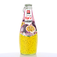 Hoge Kwaliteit 290Ml Glazen Fles Kiwi Smaak Basilicum Zaad Puree Oem/Odm Service Voor Private Merk Frisdrank Groentesap
