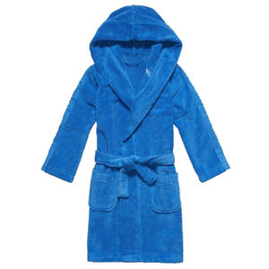 Children's Unisex Bathrobe 100% Cotton Terry Quick Dry Breathable Long Sleeve for Boys and Girls Beach & <b>Swimming</b> - Product Image 1