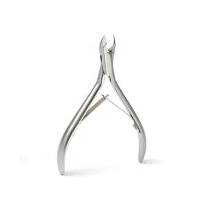 Cortador de unhas de aço inoxidável, cor prata, profissional, para unhas, cutículas, dedo do pé, instrumentos de podologia, logotipo personalizado oem