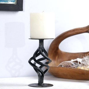 Creatives Iron <b>Black</b> <b>Candle</b> Holder - Product Image 1
