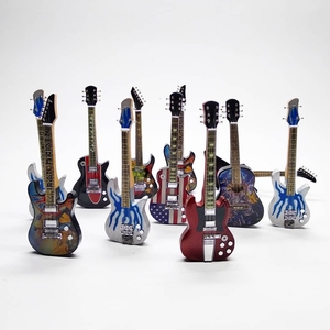 Guitarra miniatura con soporte inoxidable 10 cm - Product Image 3