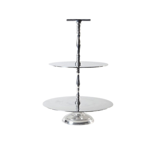 Présentoir à gâteaux en Aluminium avec perles, 2 niveaux, support à pâtisserie - Product Image 6