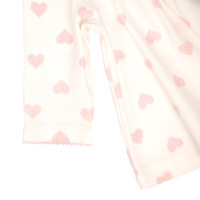 Ensemble Layette Bébé Fille Rayures Roses Doux 100% Coton Legging Volants Cœur Imprimé Anniversaire 3 Pièces Personnalisé