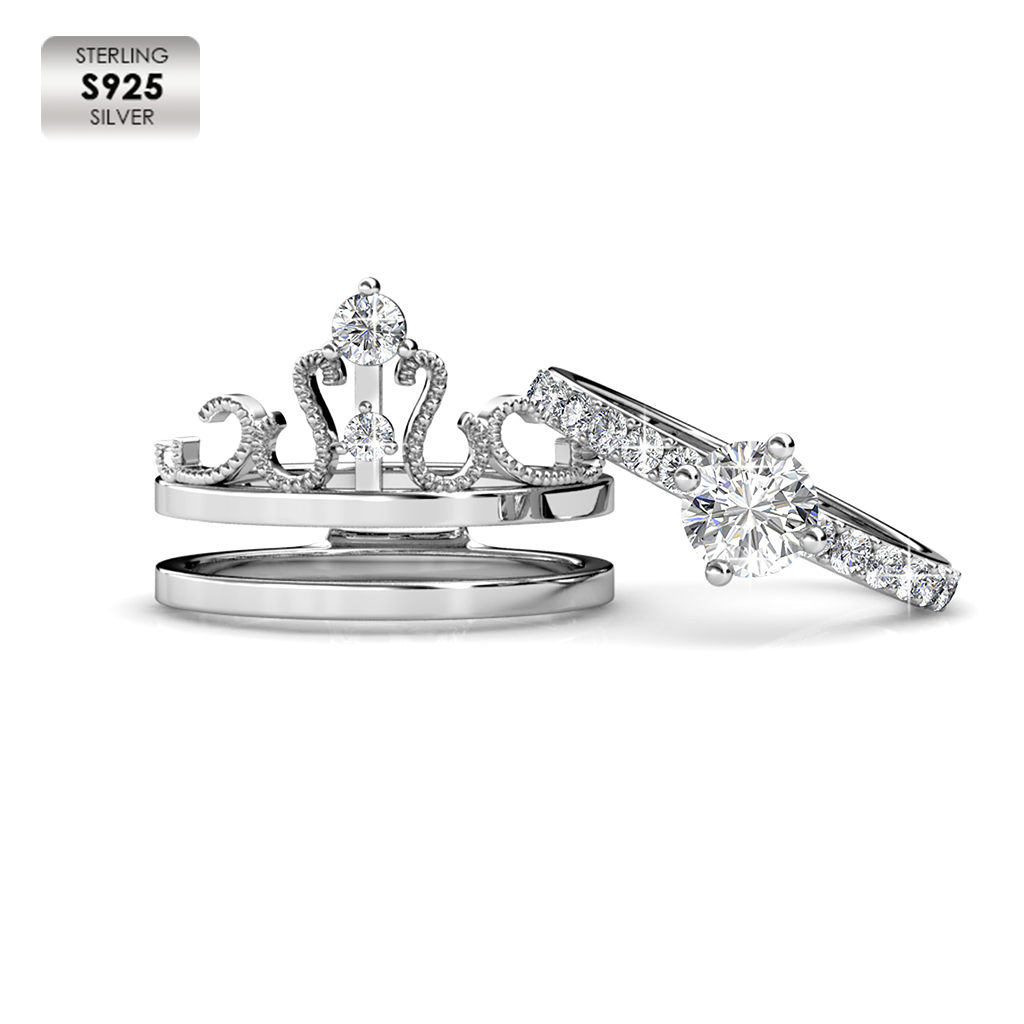 Sterling Silver 925 with 18K white gold plated